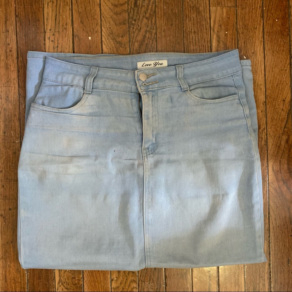 Long Denim Skirt